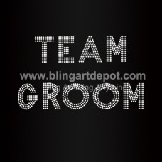 Team Groom Rhinestone Transfers
